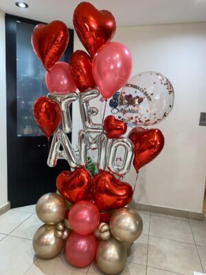 Decoración de globos - Te Amo