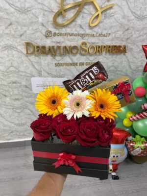 Caja de flores - Gerberas