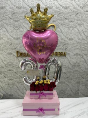 Caja de rosas - Corazón Delux